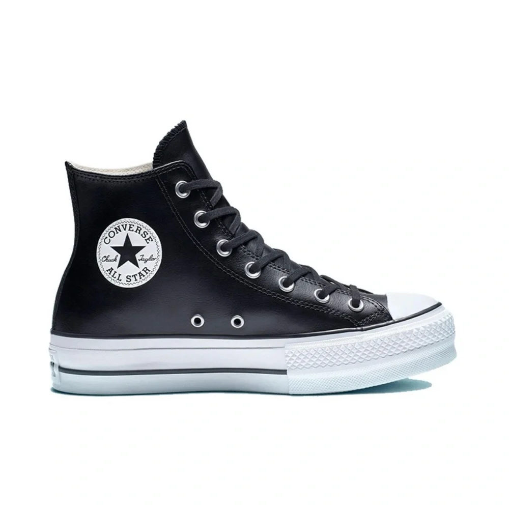 Converse All Star Chuck Taylor All Star Platform Clean Leather High Top - Picture 2 of 5